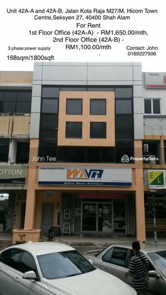 Shah Alam Seksyen 27 Shoplot For Rent, Shah Alam, Selangor, 1800 sqft
